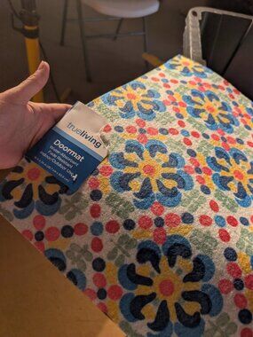 Trueliving Floral Doormat 18x30 Water-Absorbent Multicolor